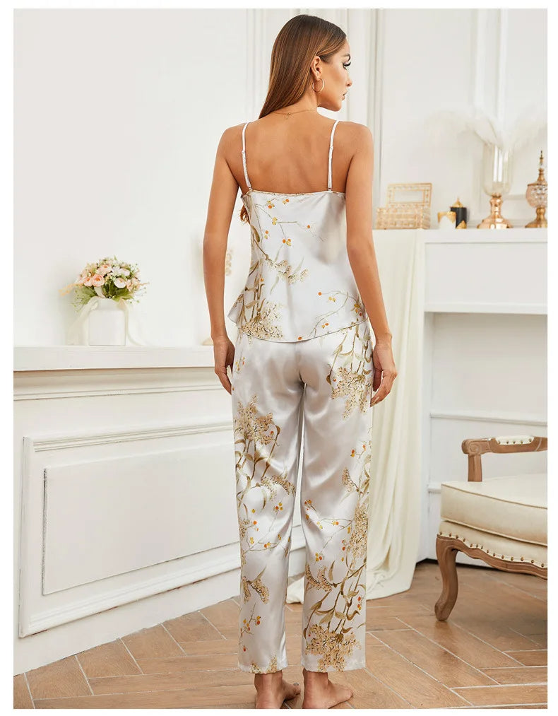 Ensemble Pyjama Fleurane En Satin