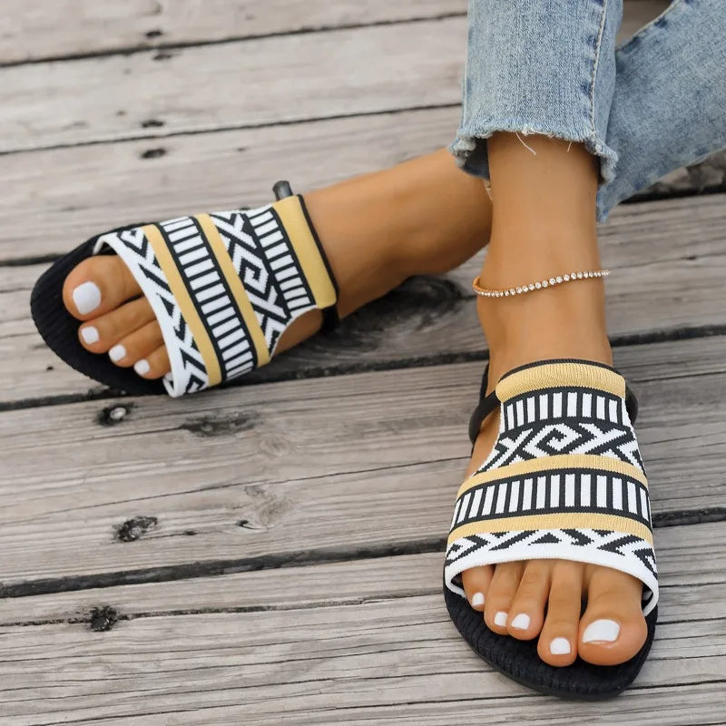 Sandales Hawar À Motif Bohème