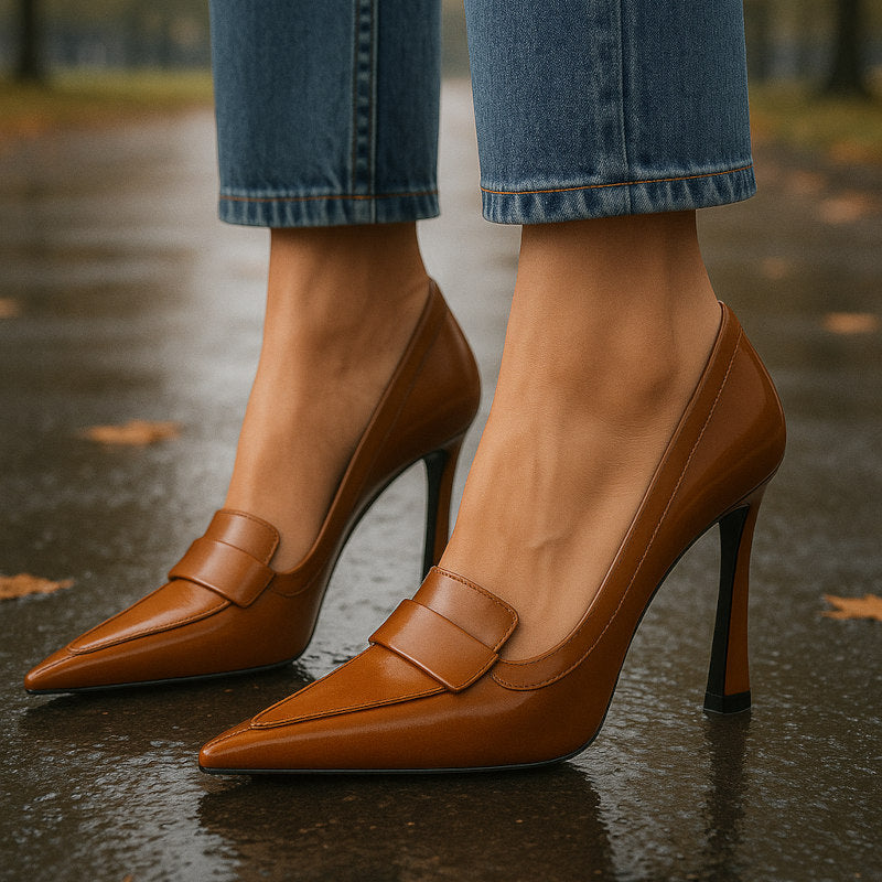 Talons Aiguilles En Cuir