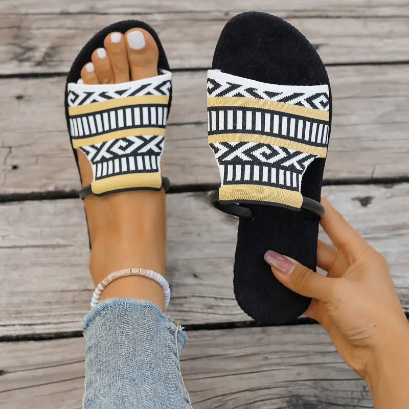 Sandales Hawar À Motif Bohème