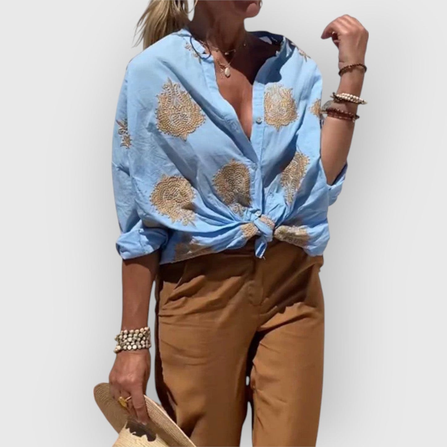 Chemise Milos Brodée & Décontractée