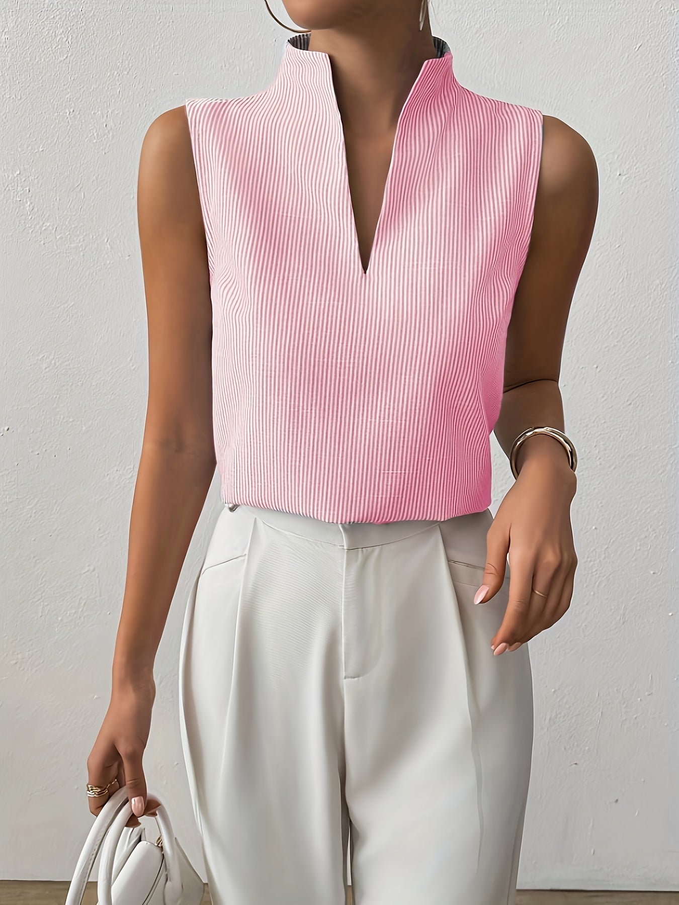 Haut Sans Manches À Rayures