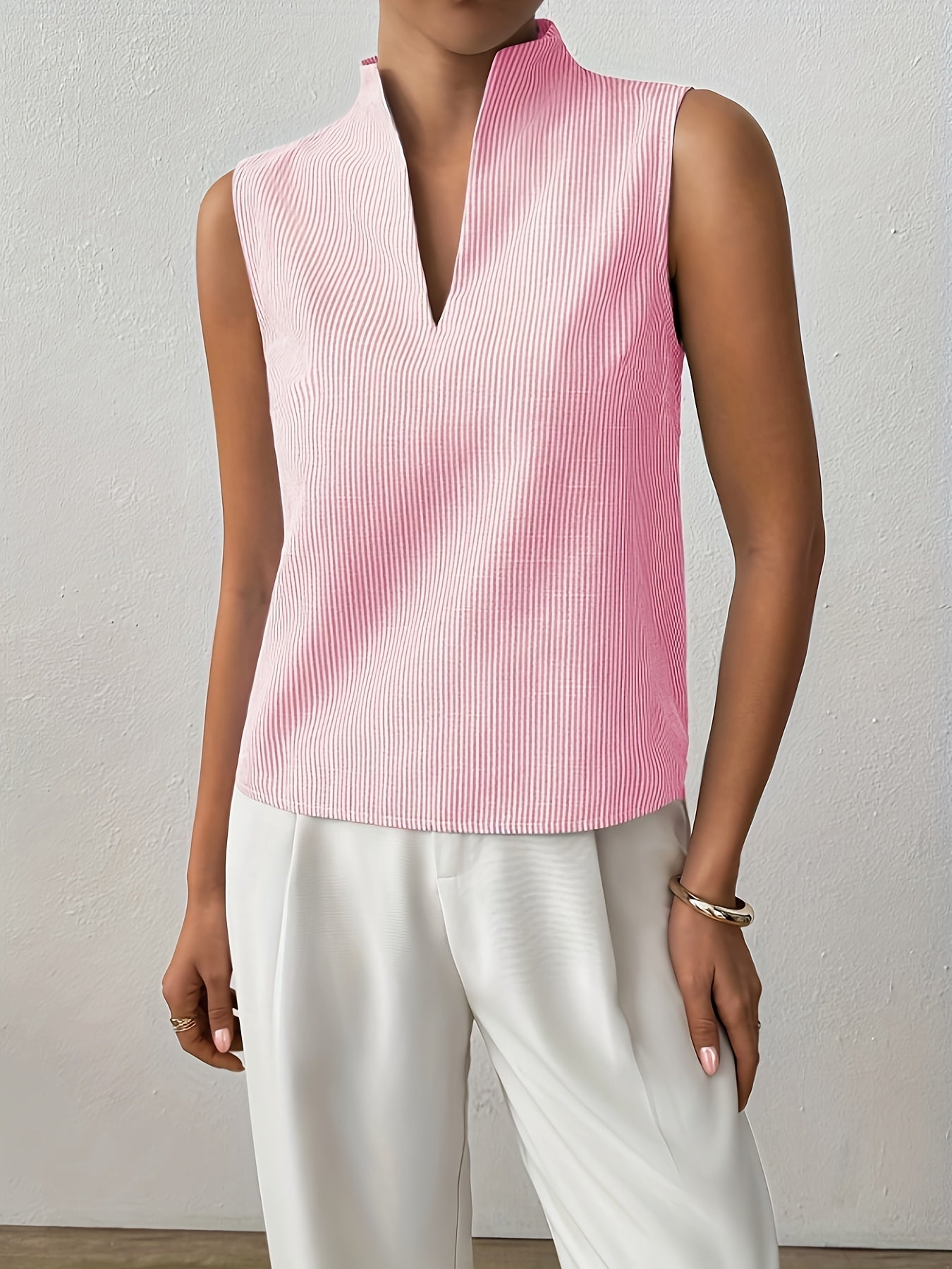 Haut Sans Manches À Rayures