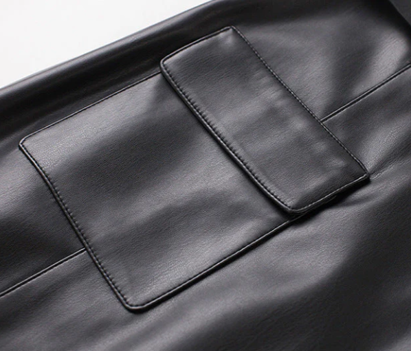 Jupe À Boucles En Cuir